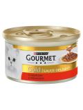 Gourmet Gold cat konzerva Sauce Delight s hovězím v omáčce 85 g