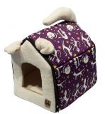 Huhu Bouda Cats purple  S 35x35x30 cm