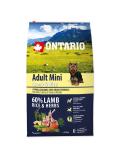 Ontario Adult Mini Lamb & Rice 6,5 kg + 1 kg ZDARMA