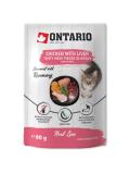 Ontario Cat kapsička Kitten kuřecí s játry v omáčce 80 g