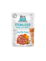 Brit Care Cat Pouch Sterilized Fillets in Gravy with Healthy Rabbit 85 g
