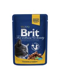 Brit Premium Cat Pouch with Chicken & Turkey 100 g