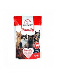 24 x Fine Cat Family kapsička s hovězím 100 g