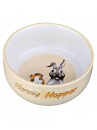 Trixie Keramická miska Honey & Hopper pro morče, králíka 250 ml/11 cm
