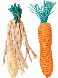 Trixie Sisalová mrkvička a kukuřice pro hlodavce 15 cm