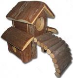 Small Animal Jewel domek dřevěný s mostem 17x24x21 cm