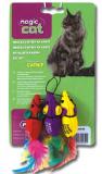 Magic Cat Hračka 3 myšky na kartě s catnipem