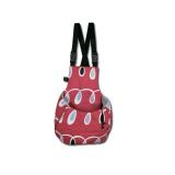 Nayeco Nylonový batoh pro psa "klokanka" červená s kapkami 40x15x21 cm