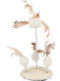 Trixie Přírodní hračka na pružině (lufa, peří) 15x30 cm